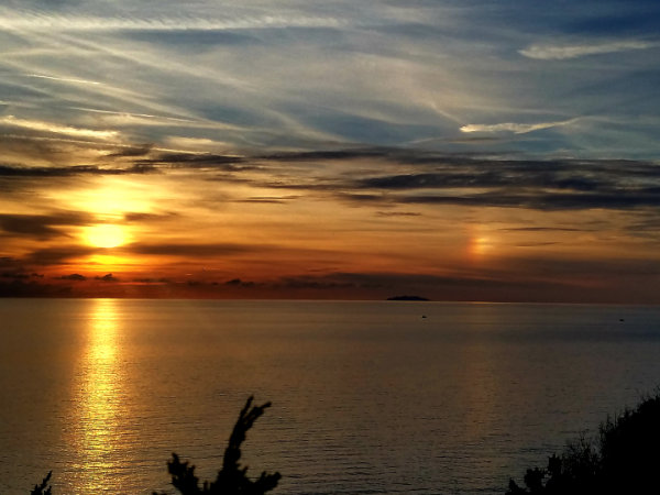 Sun Dog over Tyrrhonian Sea, Italy.